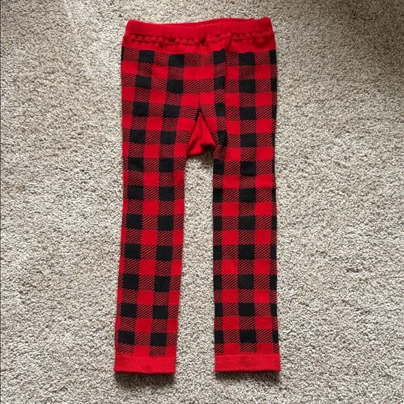 Doodle Pants Bear Bum Grizzly Bear Buffalo Check Plaid PantLeggings 18-24 months - Picture 3 of 5